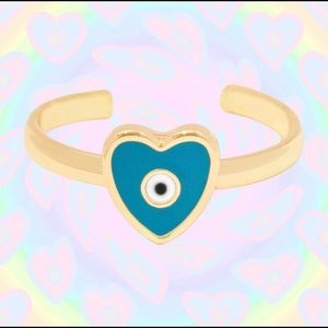 Evil Eye Heart Ring🤍🧿🤍